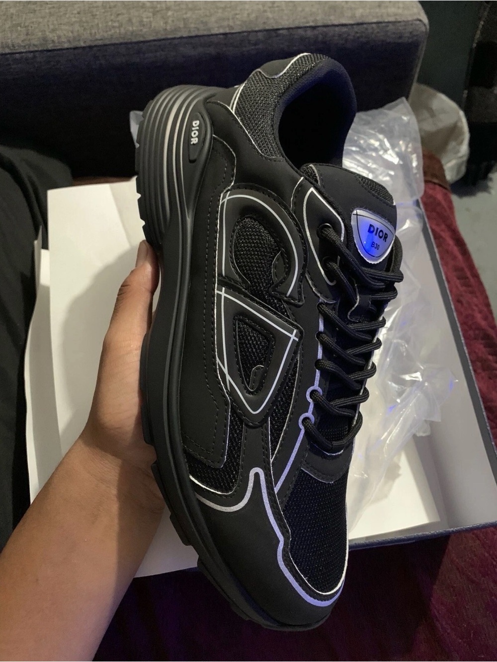 Dior black on black, size 11, brand new